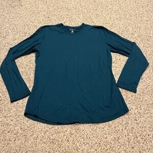 Segments Merino Wool Long Sleeve Baselayer L Teal Outdoor Gorpcore Hike Trail